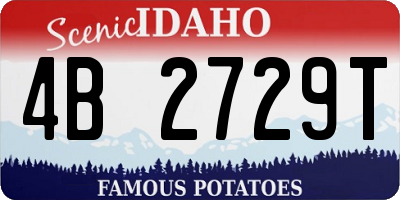 ID license plate 4B2729T