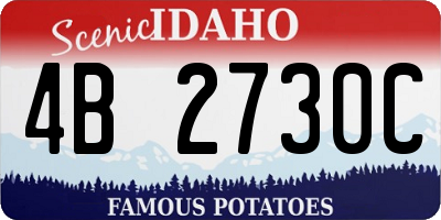 ID license plate 4B2730C