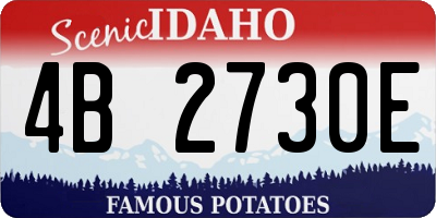 ID license plate 4B2730E