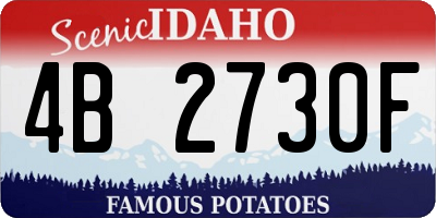 ID license plate 4B2730F