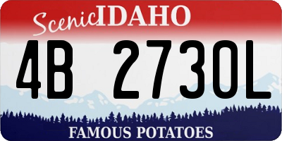 ID license plate 4B2730L