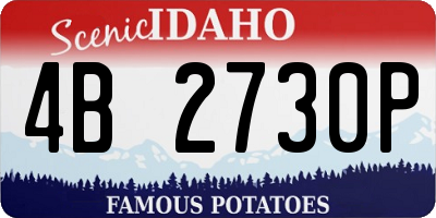 ID license plate 4B2730P