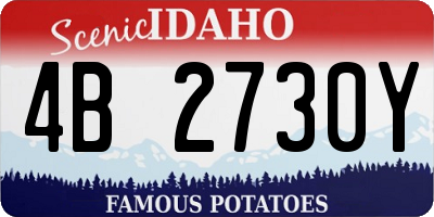 ID license plate 4B2730Y