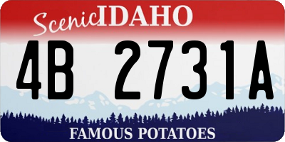 ID license plate 4B2731A