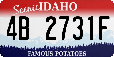 ID license plate 4B2731F