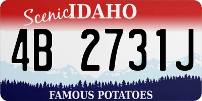 ID license plate 4B2731J
