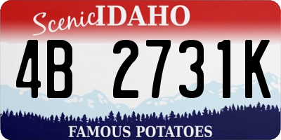 ID license plate 4B2731K
