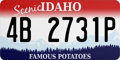 ID license plate 4B2731P