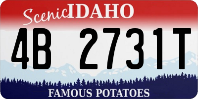ID license plate 4B2731T