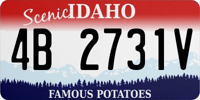 ID license plate 4B2731V