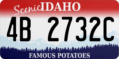 ID license plate 4B2732C