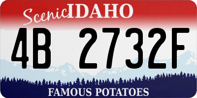 ID license plate 4B2732F