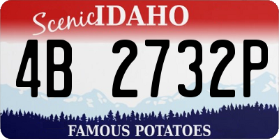 ID license plate 4B2732P