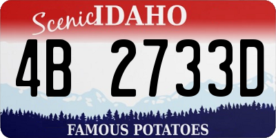 ID license plate 4B2733D
