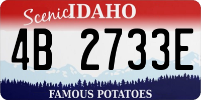 ID license plate 4B2733E