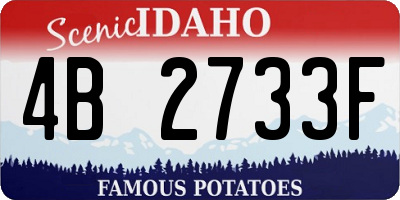 ID license plate 4B2733F