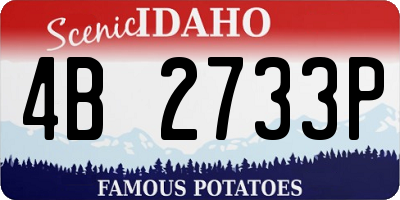 ID license plate 4B2733P