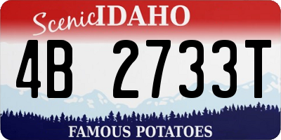 ID license plate 4B2733T