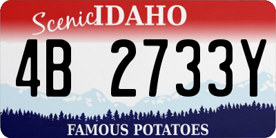 ID license plate 4B2733Y