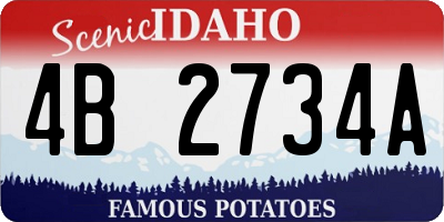 ID license plate 4B2734A