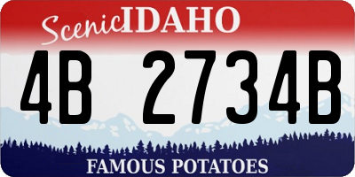 ID license plate 4B2734B