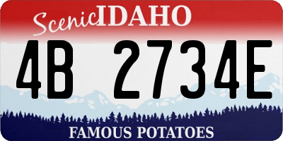 ID license plate 4B2734E