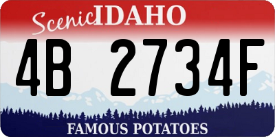 ID license plate 4B2734F