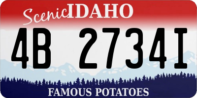 ID license plate 4B2734I