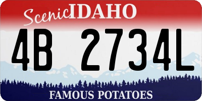 ID license plate 4B2734L
