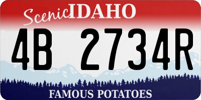 ID license plate 4B2734R