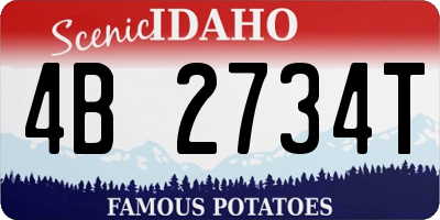 ID license plate 4B2734T