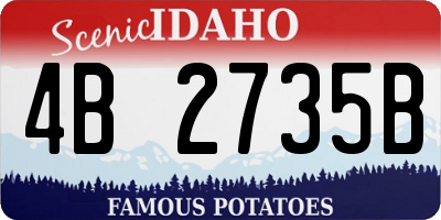 ID license plate 4B2735B