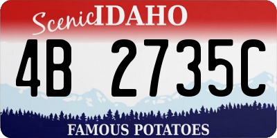 ID license plate 4B2735C