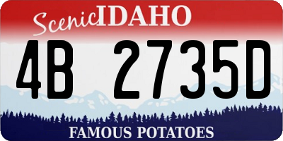 ID license plate 4B2735D