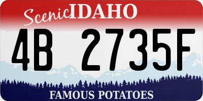 ID license plate 4B2735F