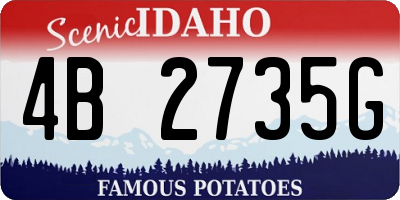 ID license plate 4B2735G