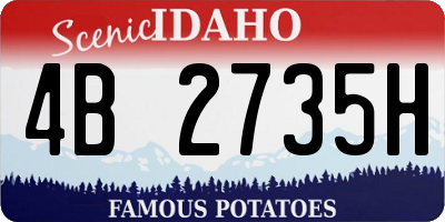 ID license plate 4B2735H