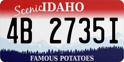 ID license plate 4B2735I