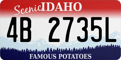 ID license plate 4B2735L