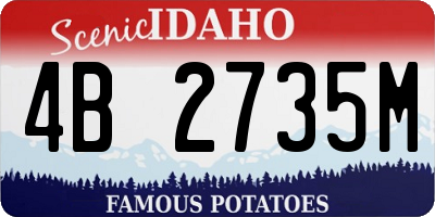 ID license plate 4B2735M