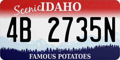 ID license plate 4B2735N