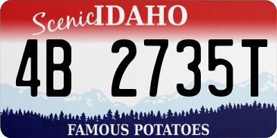 ID license plate 4B2735T
