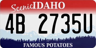 ID license plate 4B2735U