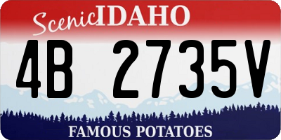 ID license plate 4B2735V