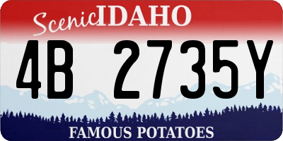 ID license plate 4B2735Y