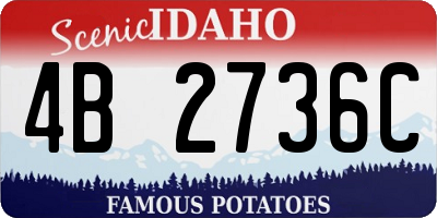 ID license plate 4B2736C