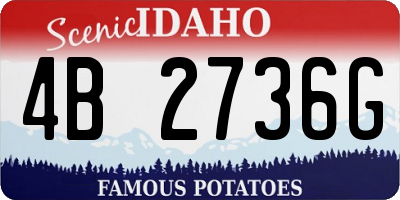 ID license plate 4B2736G