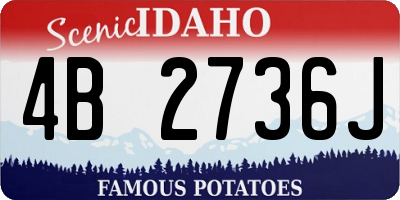 ID license plate 4B2736J