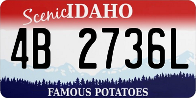 ID license plate 4B2736L