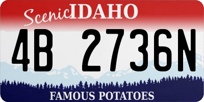 ID license plate 4B2736N